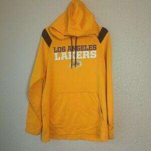 Los Angeles LA Lakers NBA Yellow Pullover Jacket Hoodie Adult L Great Shape